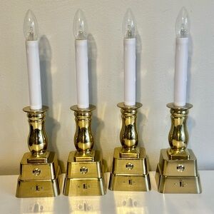 Electric Plastic Brass Candlesticks